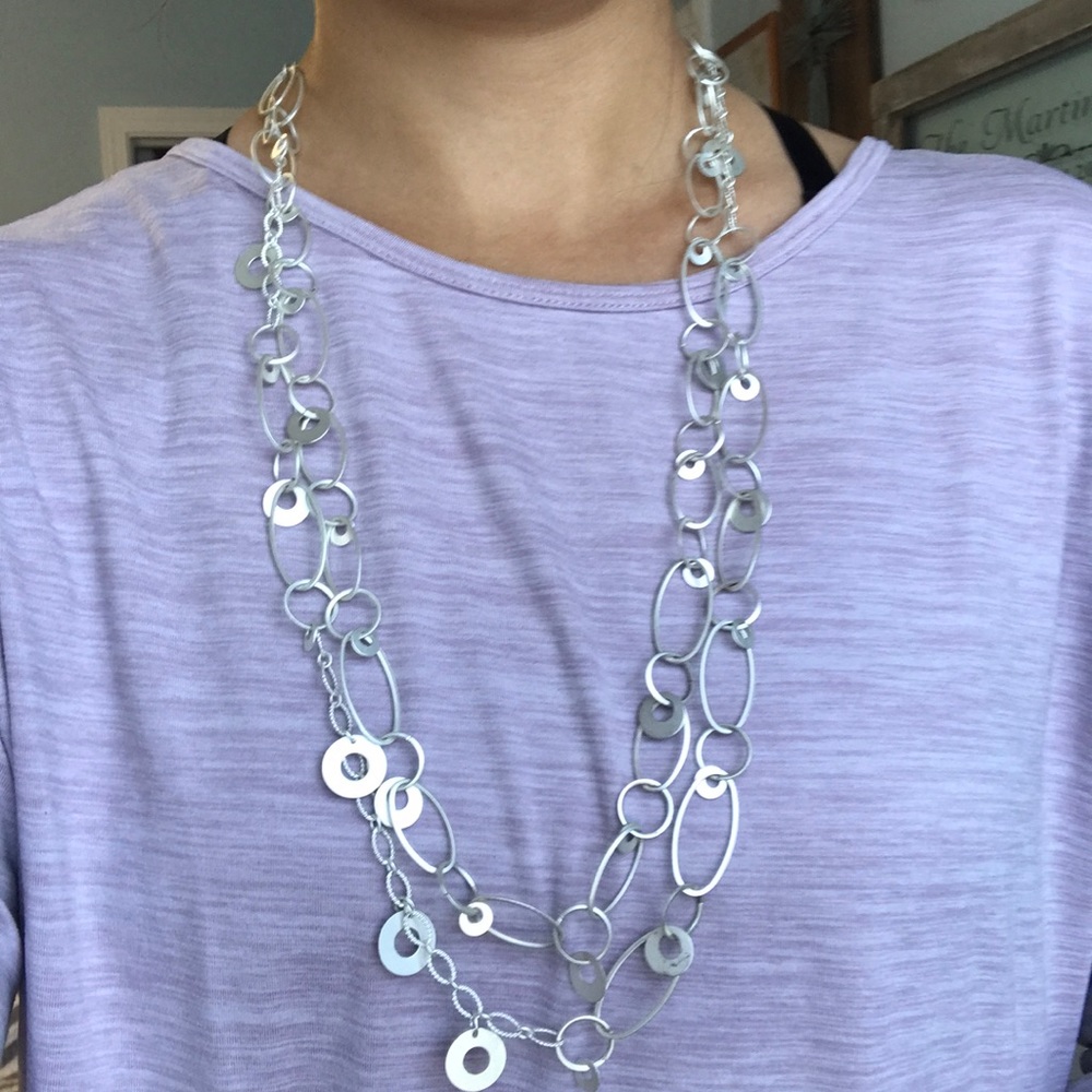 Premier Designs metallic ring necklace